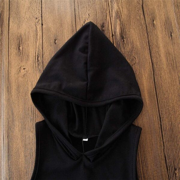 2PCS Toddler Kids Baby Boy Sleeveless Hooded Clothes T-shirt Tops Camo Pants Outfits