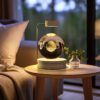 Crystal Ball Cosmic Dinosaur Indoor Night Light USB Power Warm Bedside Light Birthday Gift Night Lamp