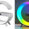 New Intelligent G Shaped LED Lamp Bluetooth Speake Wireless Charger Atmosphere Lamp App Control For Bedroom Home Decor