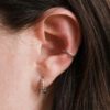 Silver Needle Twisted Twist Female Earrings Hipster