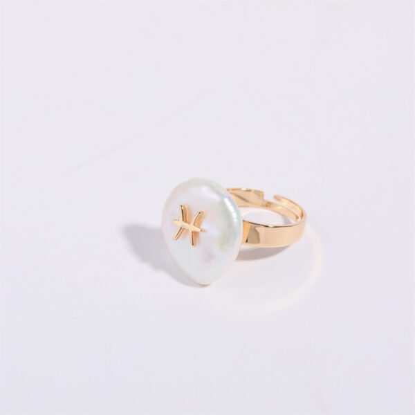 12 Constellation Niche Design Irregular Ring
