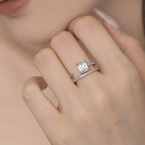 Women's S925 Sterling Silver Ring Style Everyday Fashion Layered Small Zircon Advanced Design Sense