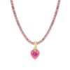 Female Beccarite Tennis Chain Color Zircon Necklace