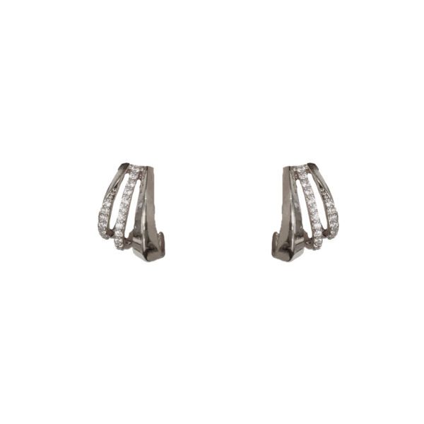 Minority Fashion Design Three-layer Zircon Ear Studs