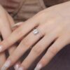 Women's S925 Sterling Silver Ring Style Everyday Fashion Layered Small Zircon Advanced Design Sense