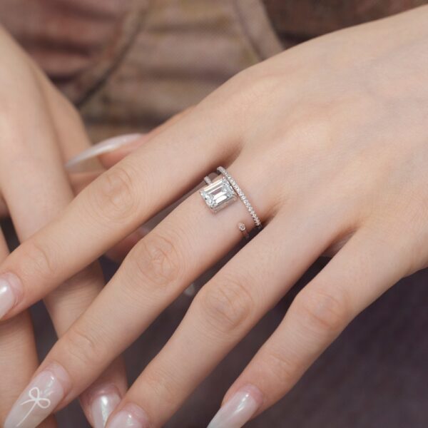Women's S925 Sterling Silver Ring Style Everyday Fashion Layered Small Zircon Advanced Design Sense