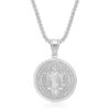 Stainless Steel Priest St Benedict Necklace