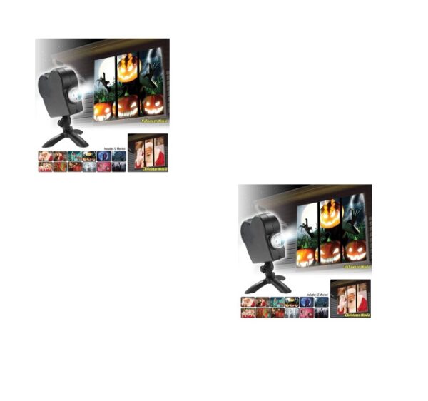 Halloween  Christmas Laser Projector 12 Movies Disco Light Mini Window Home Theater Projector Indoor Outdoor Projector